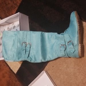 Teal (mint) Thigh high boots